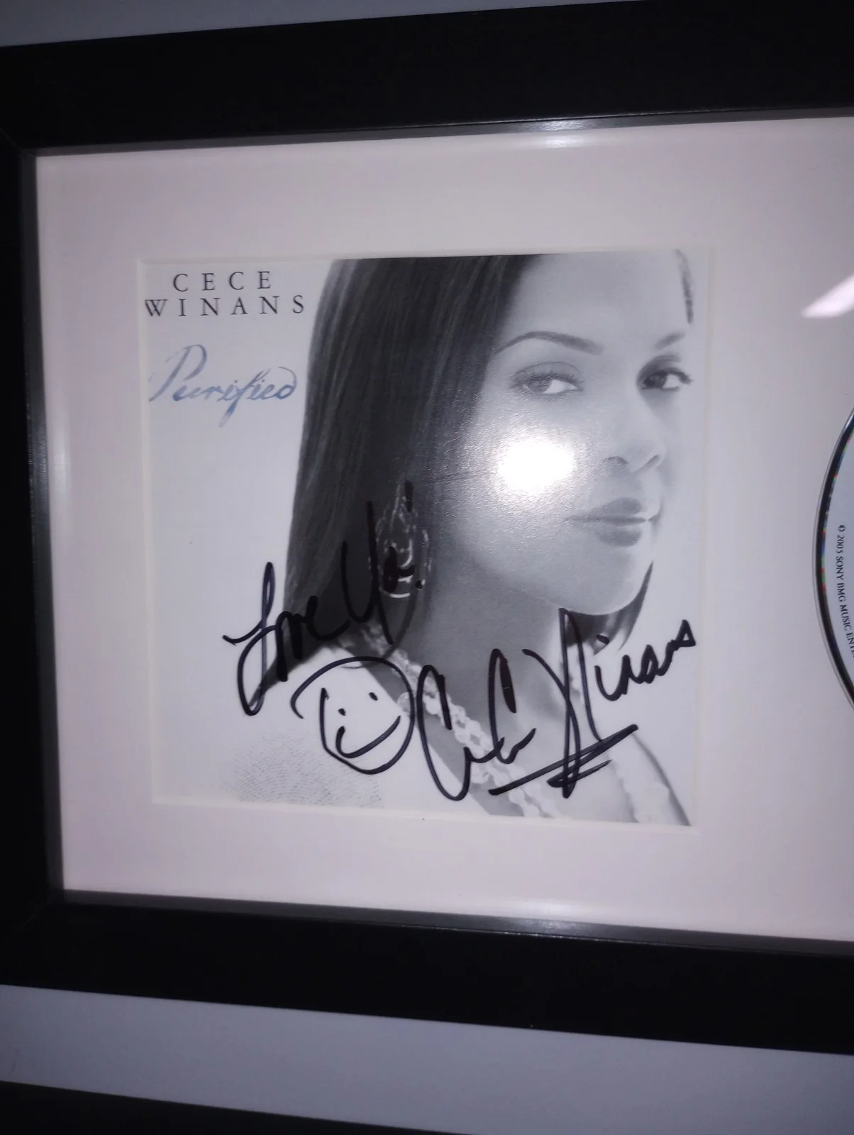 CECE WINANS SIGNED + FRAMED PURIFIED CD - AUTOGRAPHED BOOKLET- 2005 - RARE!, image 2