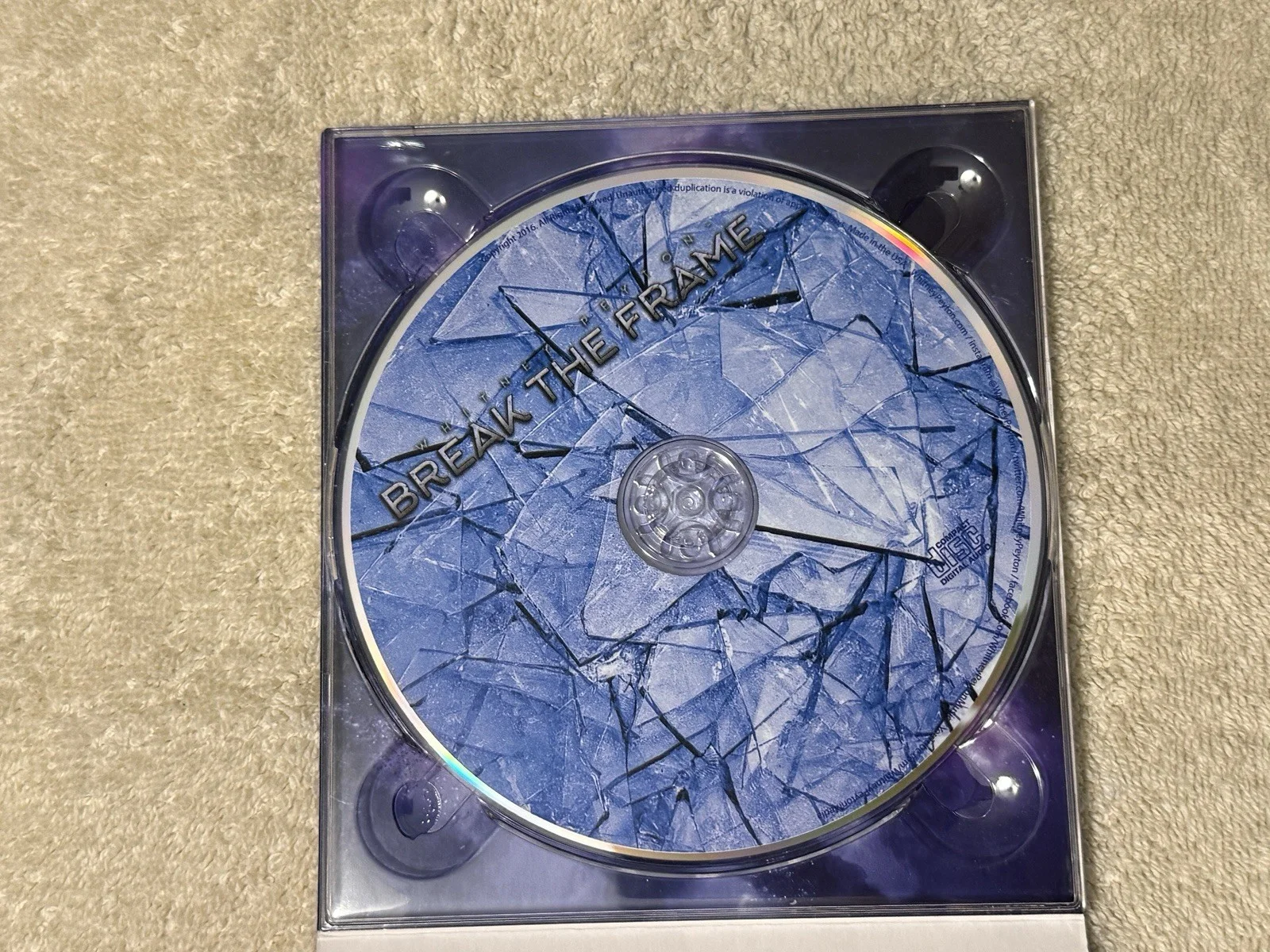 WHITNEY PEYTON “Break The Frame” Album Signed CD ALPHA HOWSE Buzz Records RARE, image 4