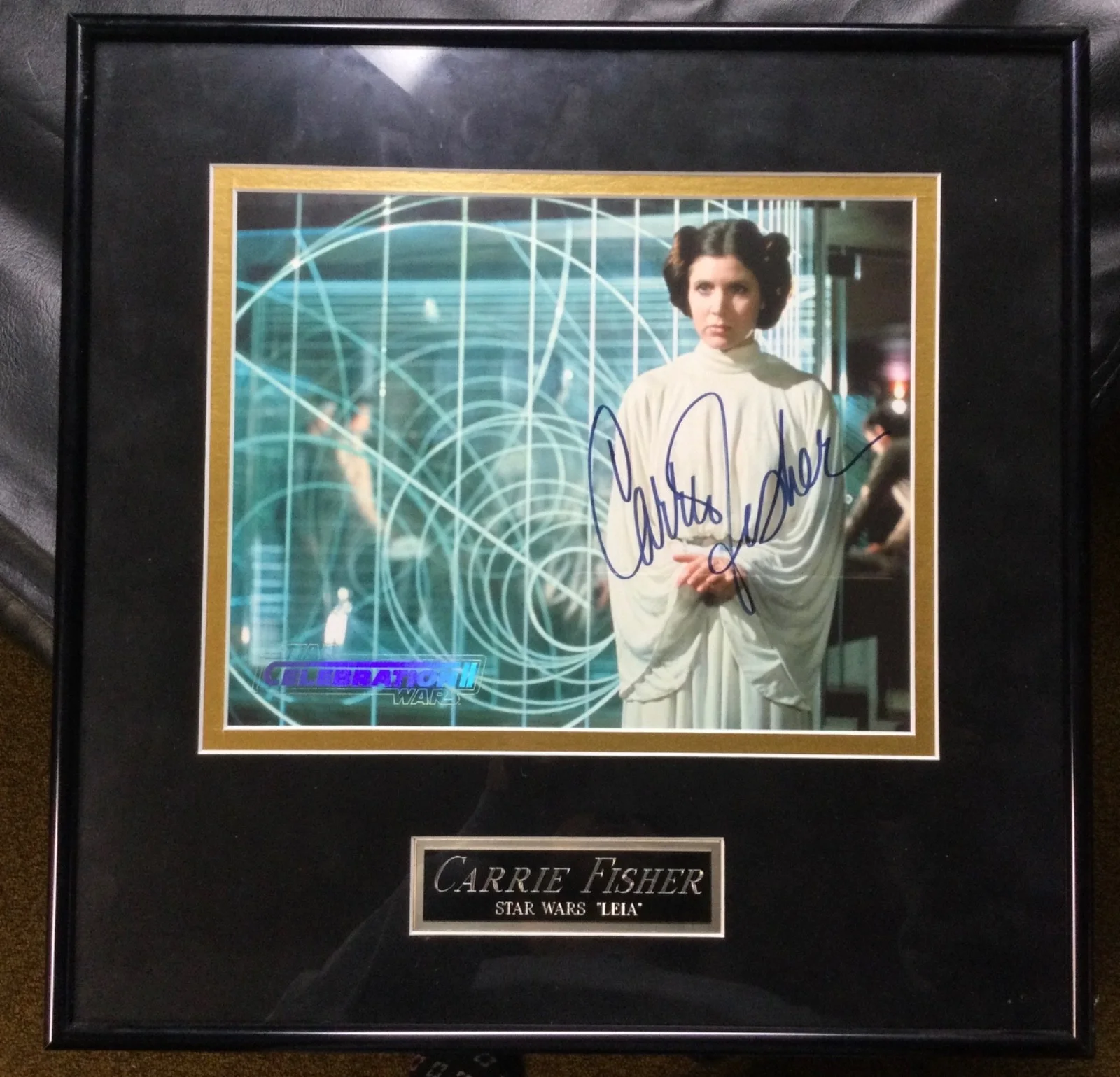 STAR WARS Carrie Fisher LEIA 3 AUTO 8x10 photos matted NEW HOPE, EMPIRE, JEDI, изображение 2