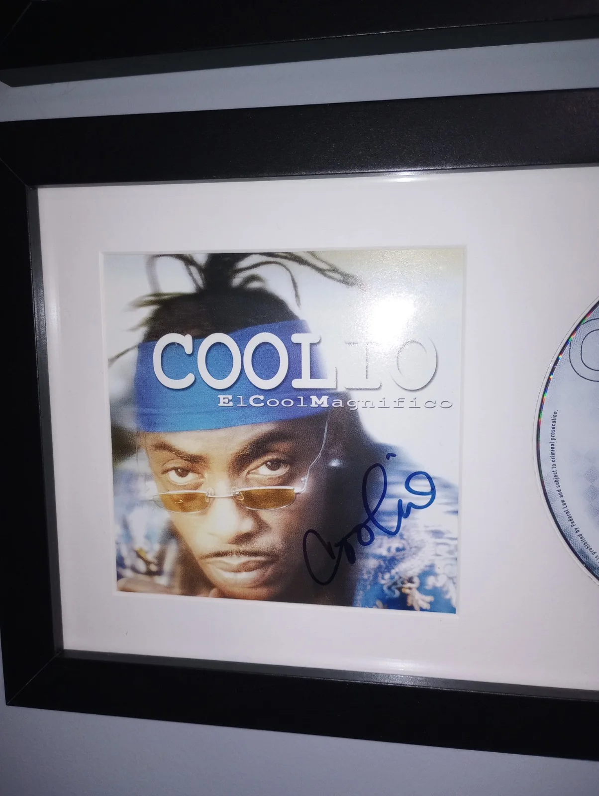 COOLIO SIGNED + FRAMED CD - El Cool Magnifico 2002 - Autographed Booklet - RARE!, image 2