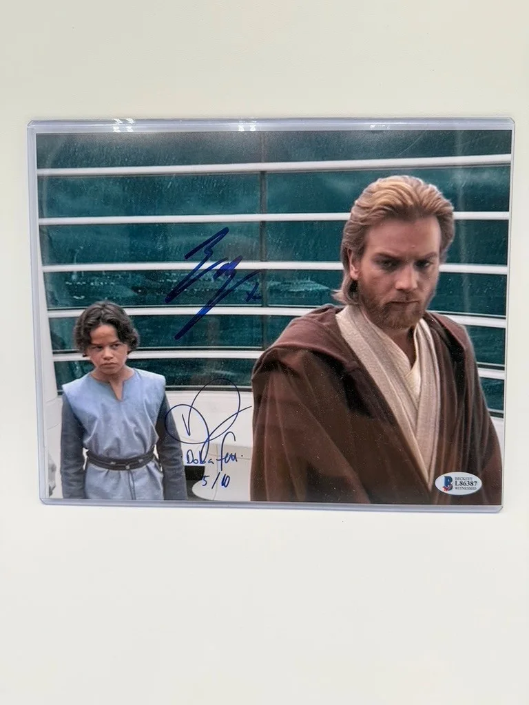Ewan McGregor, Daniel Logan — Ewan McGregor and Daniel Logan Signed 8x10 Photo Star Wars Boba Beckett BAS, image 3