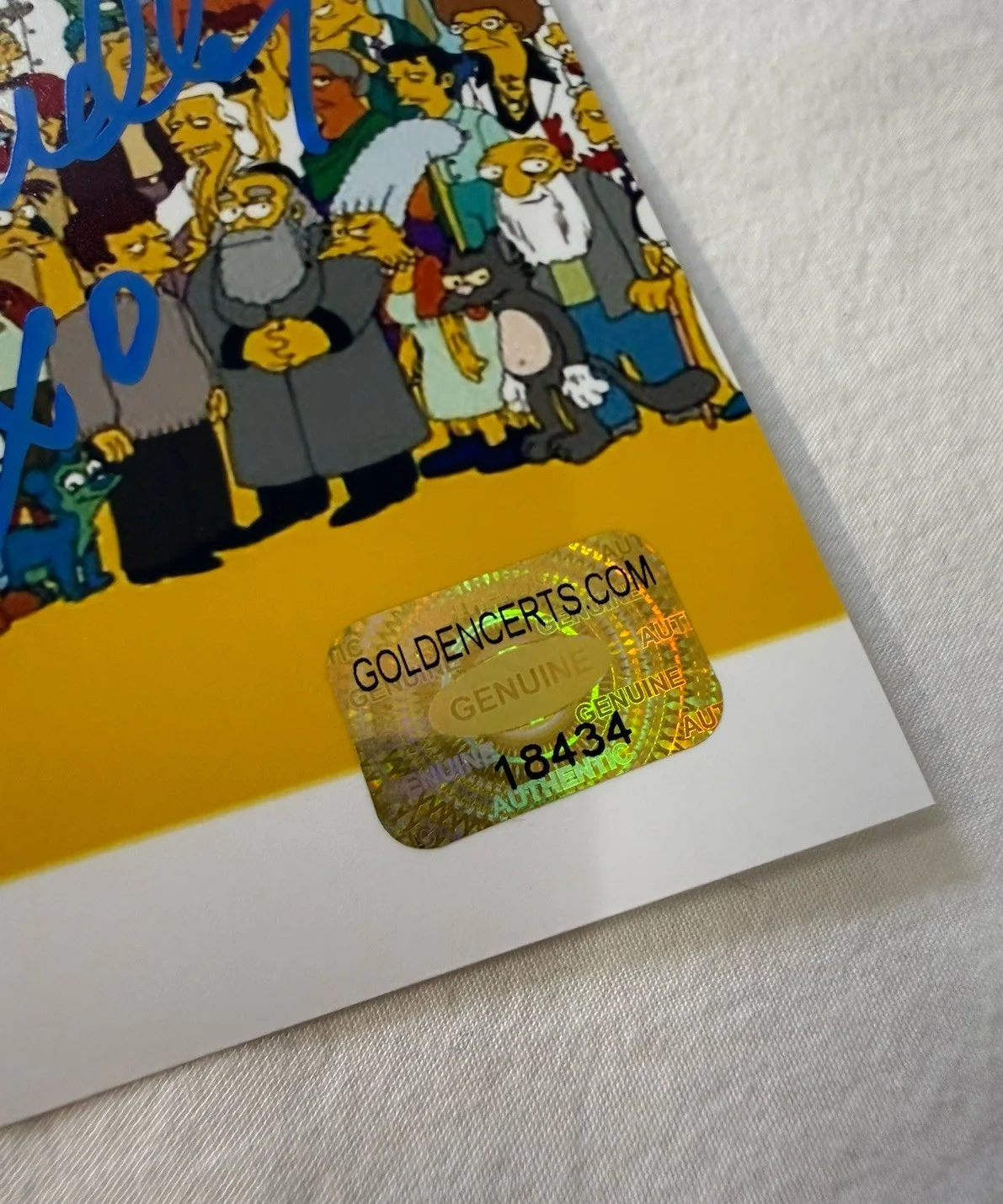 NANCY CARTWRIGHT, DAN CASTELLANETA, HANK AZAIRA, JULIA KAVNER — Nancy Cartwright, Castellaneta, Azaira, Kavner ‘Simpsons’ Signed Auto 10x8 W/COA, изображение 2