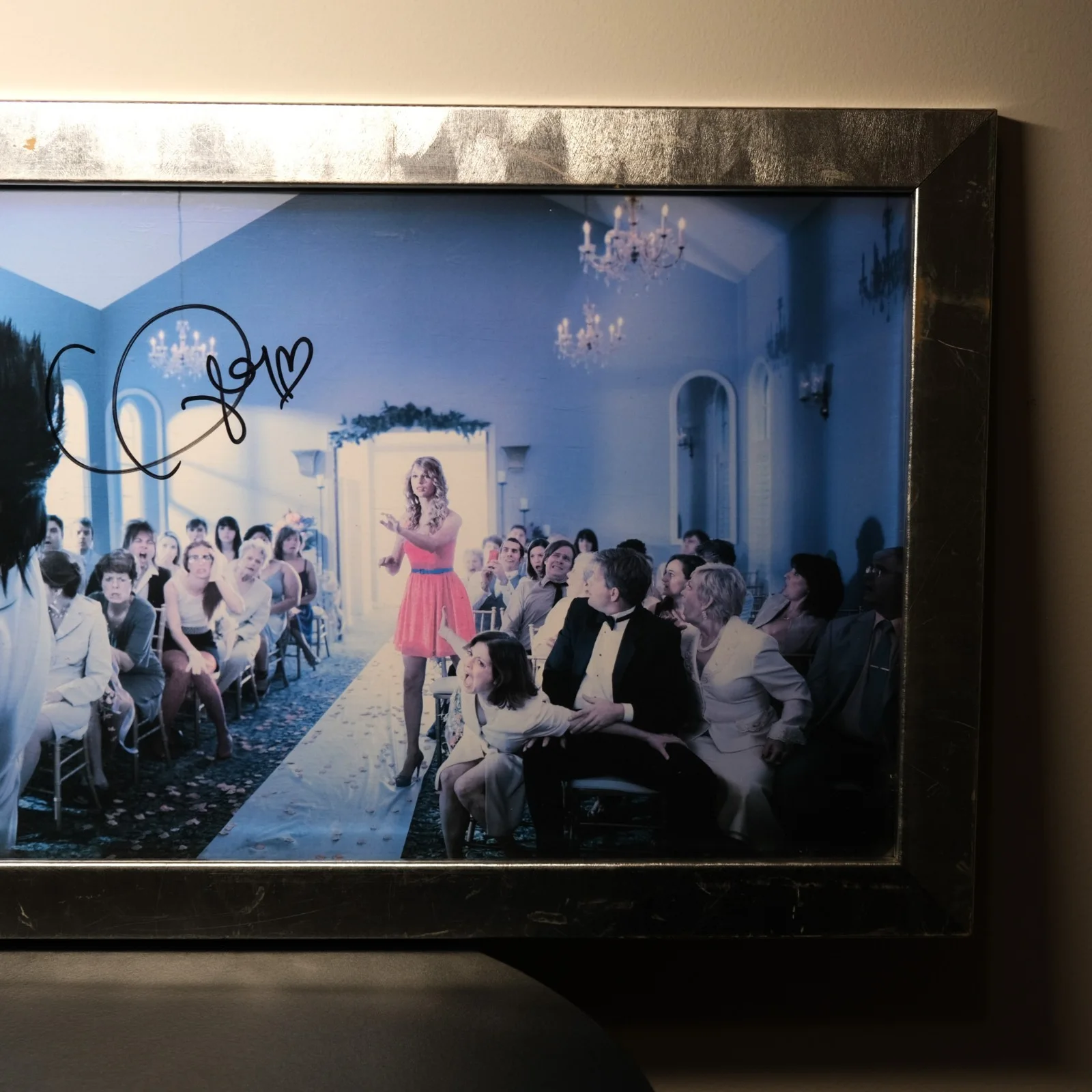 Taylor Swift Signed Speak Now Lithograph Framed 13x28 Official 2010 Red ERAS, image 5