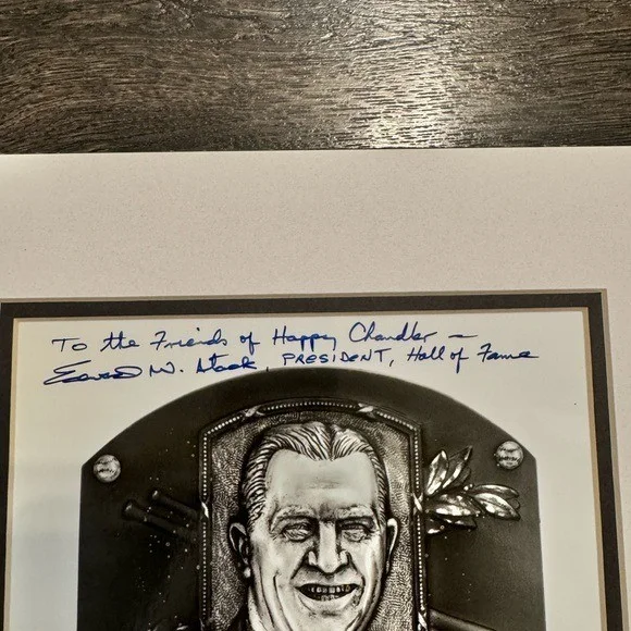 Vintage 1991 Mounted "Happy B Chandler" Picture signed by "Edward W. Stack., image 4