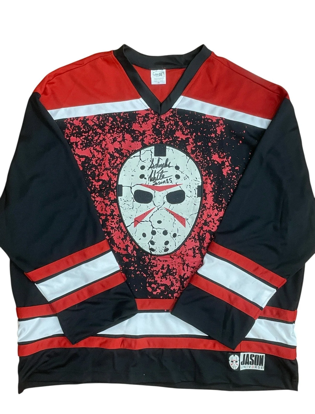Schuyler White — Jason Voorhees Signed Jason Universe Jersey Schuyler White Friday the 13th JSA