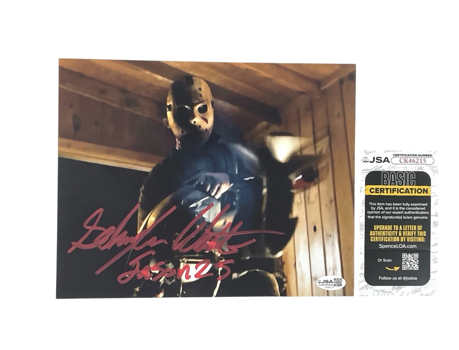 Schuyler White — Jason Voorhees Signed 8x10 Photo Schuyler White Friday the 13th Sweet Revenge