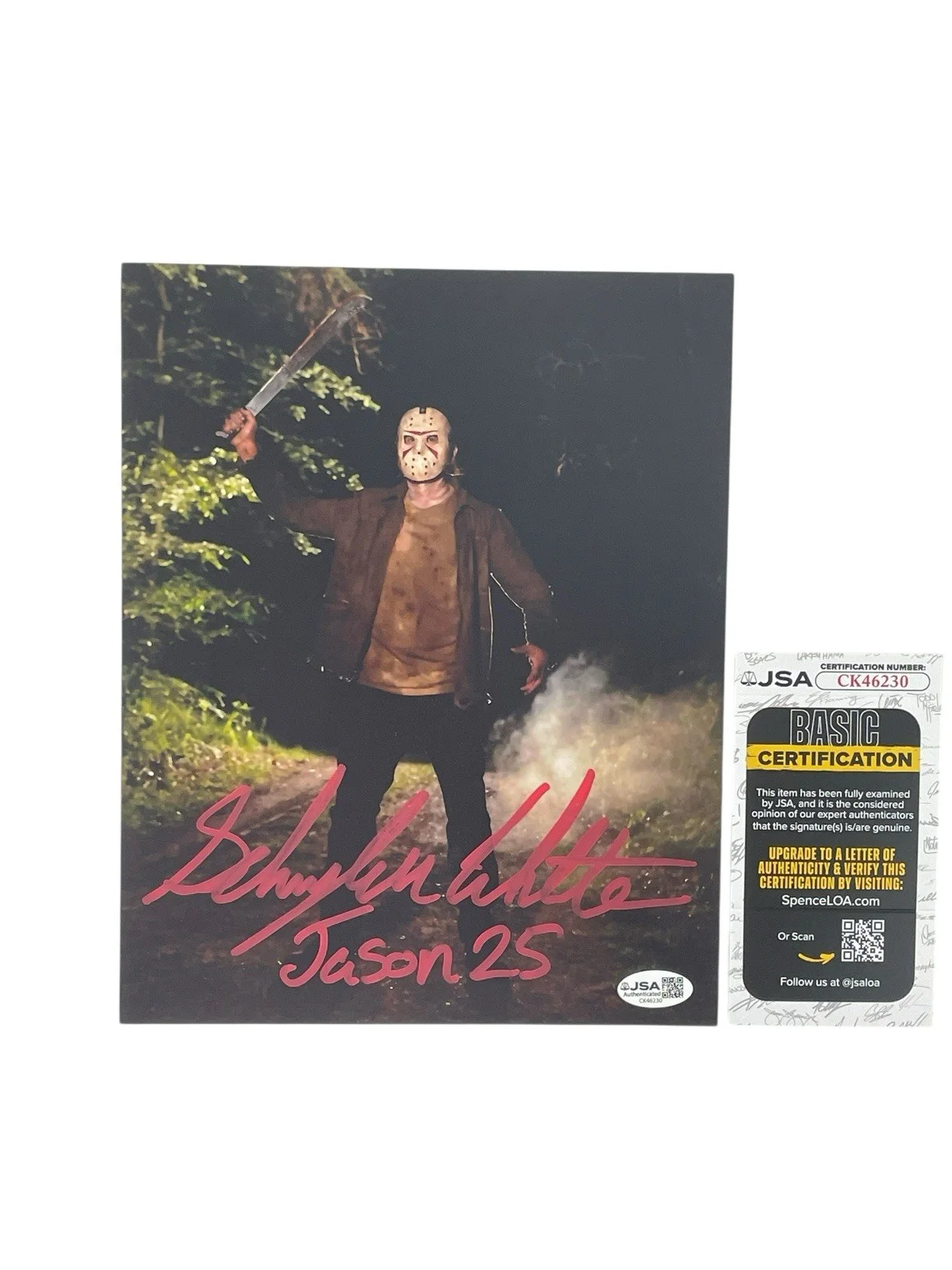 Schuyler White — Jason Voorhees Signed 8x10 Photo Schuyler White Friday the 13th Sweet Revenge