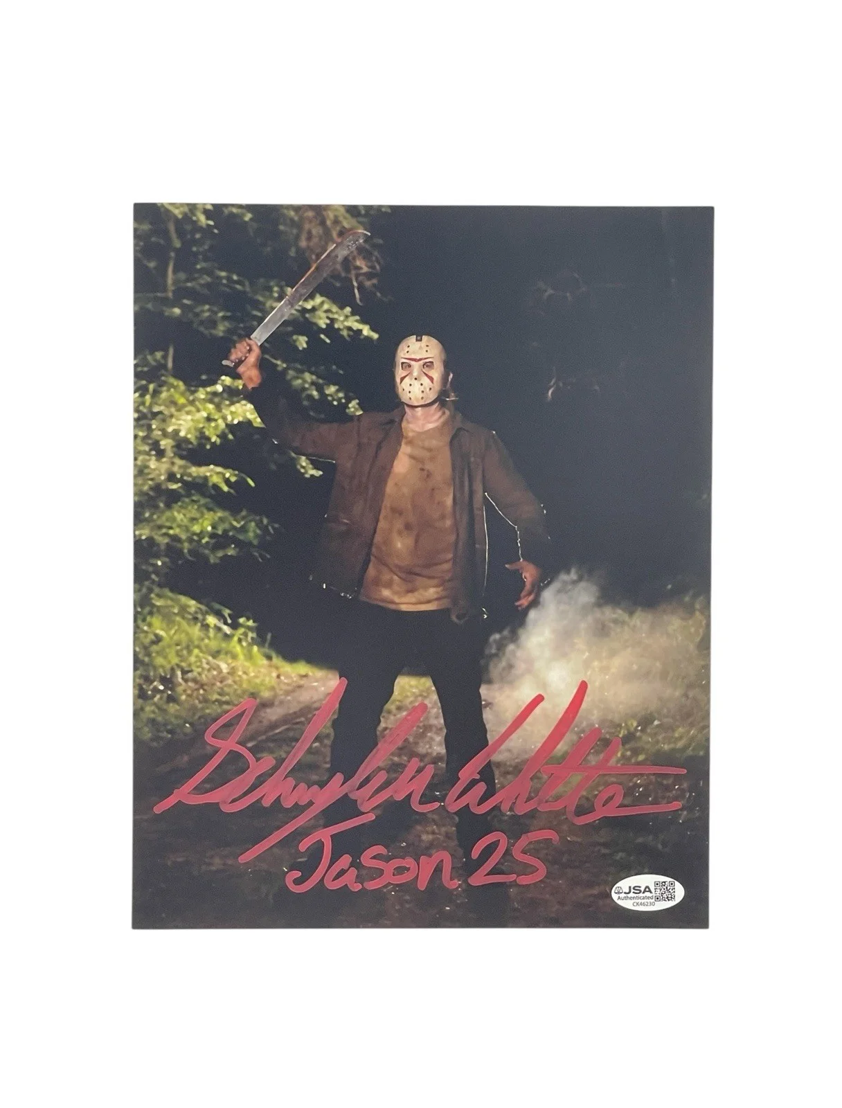 Schuyler White — Jason Voorhees Signed 8x10 Photo Schuyler White Friday the 13th Sweet Revenge, изображение 2