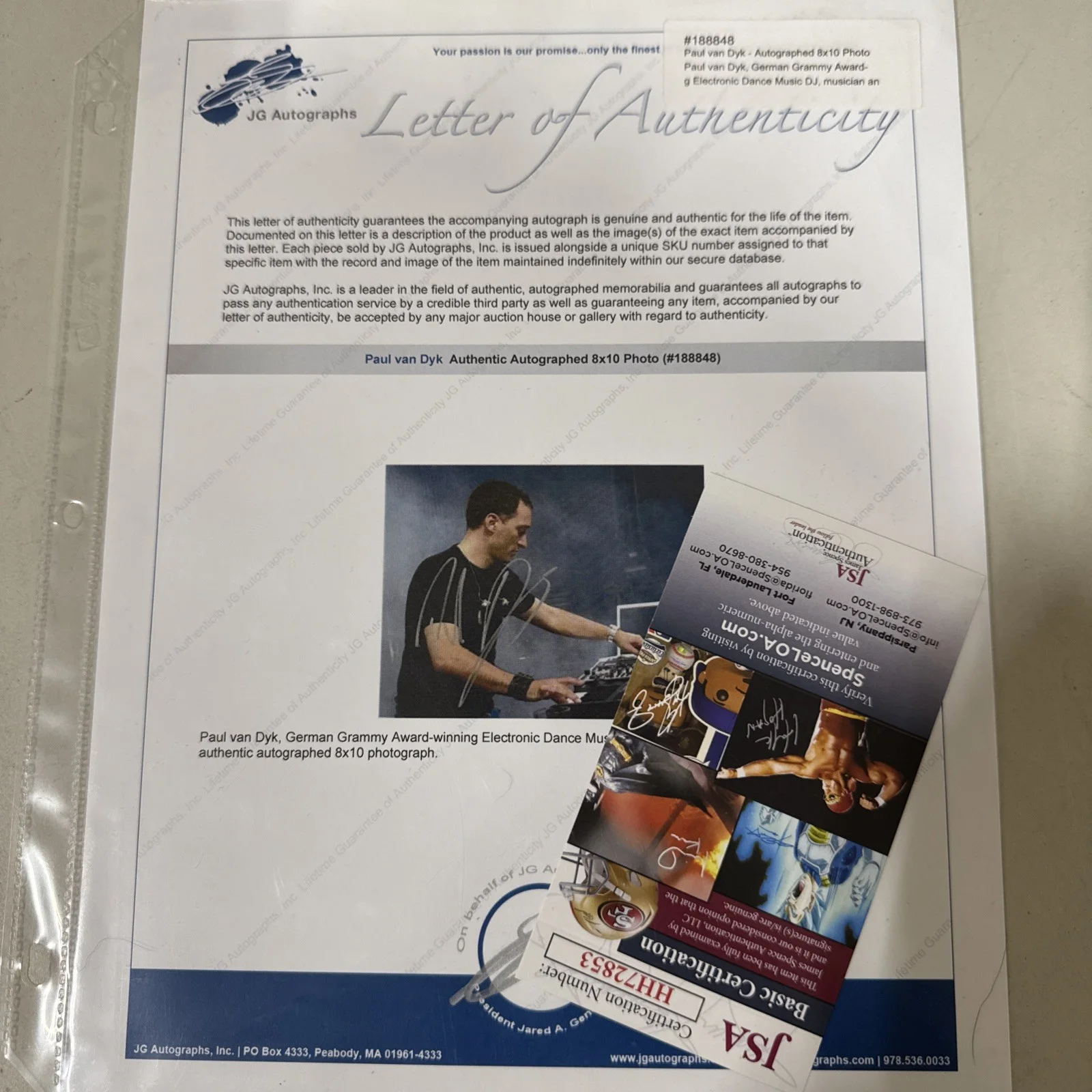 Paul Van Dyk Signed Autograph, image 2