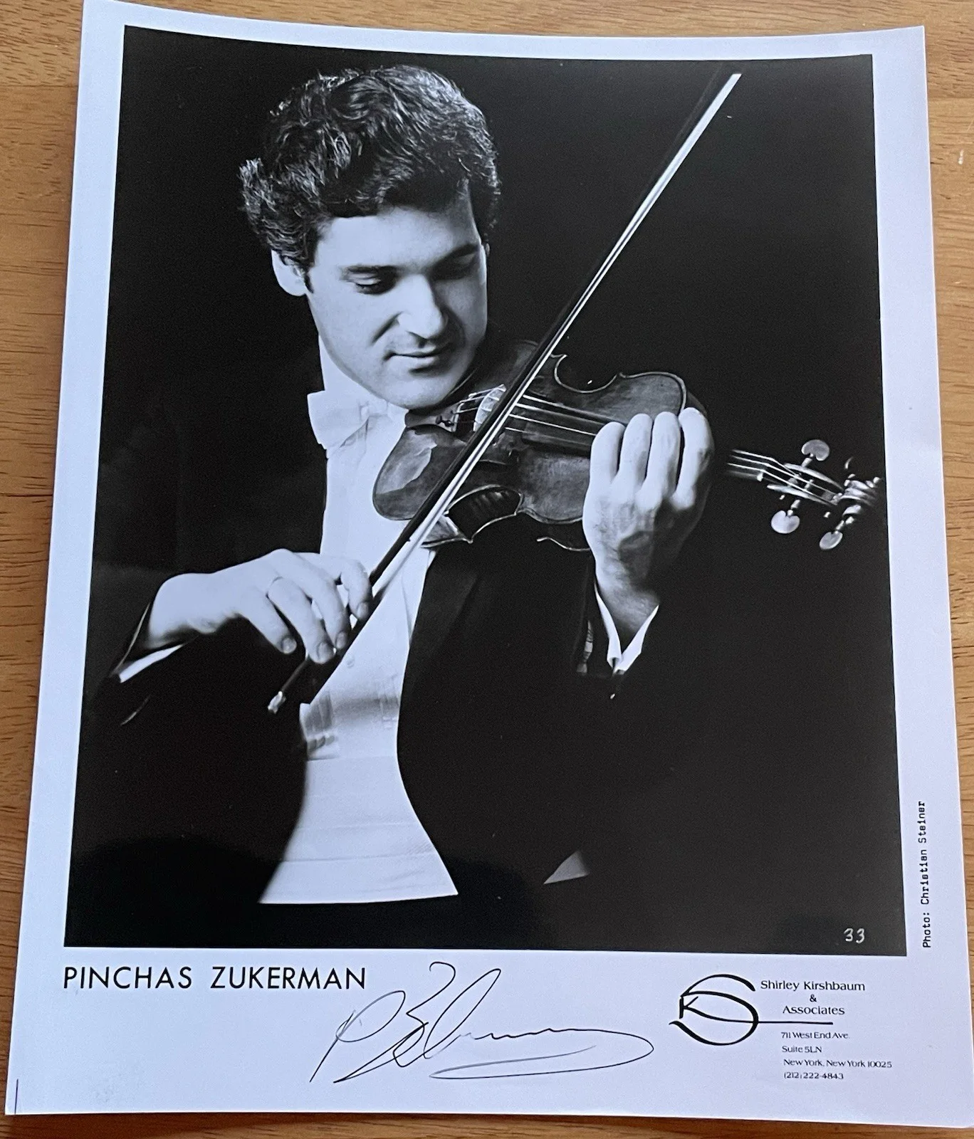Israeli Violinist Pinchas Zukerman Autograph Photo, изображение 4