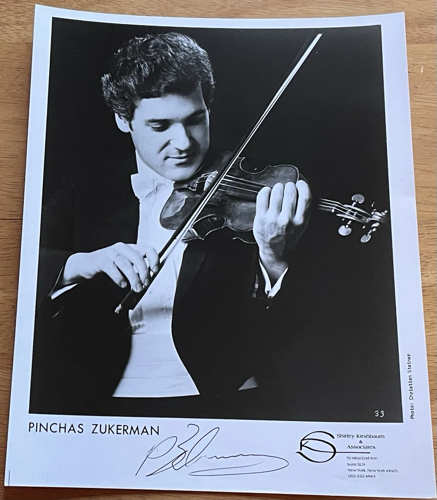 Israeli Violinist Pinchas Zukerman Autograph Photo, изображение 5