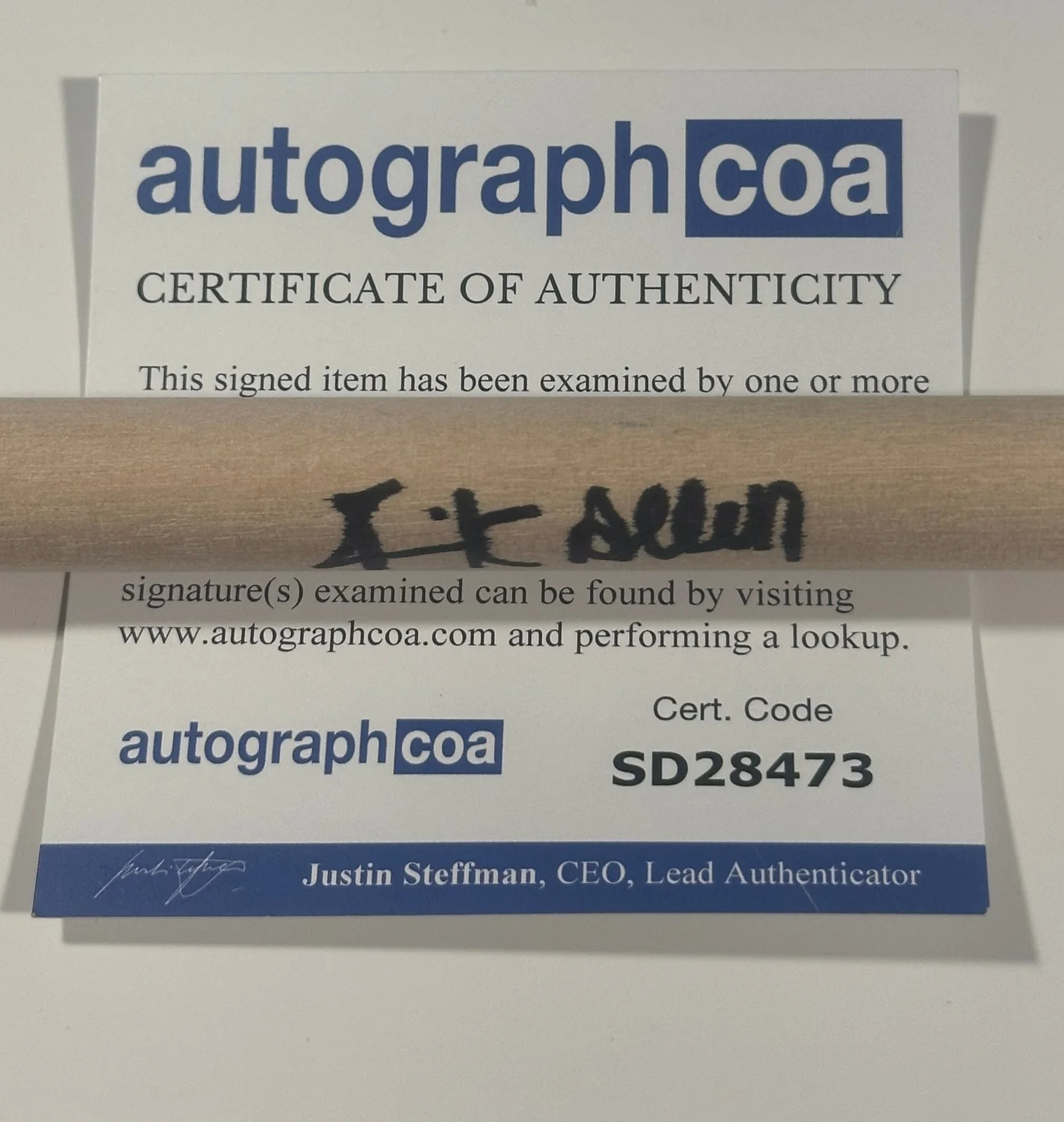 Rick Allen Signed Def Leppard Drumstick ACOA, image 4