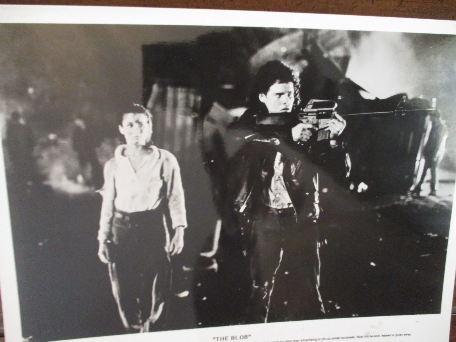 Shawnee Smith/Kevin Dillon(THE BLOB)1993 10 x 8 Glossy Black & White Press Photo, изображение 2