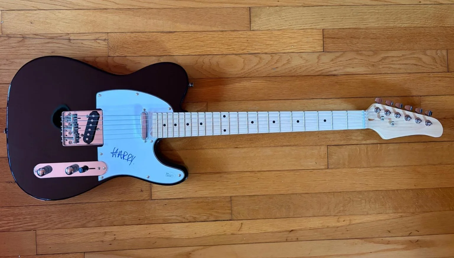 Harry Styles — HARRY STYLES SIGNED AUTOGRAPHED TELECASTER GUITAR ONE DIRECTION MELON SUGAR JSA, image 2