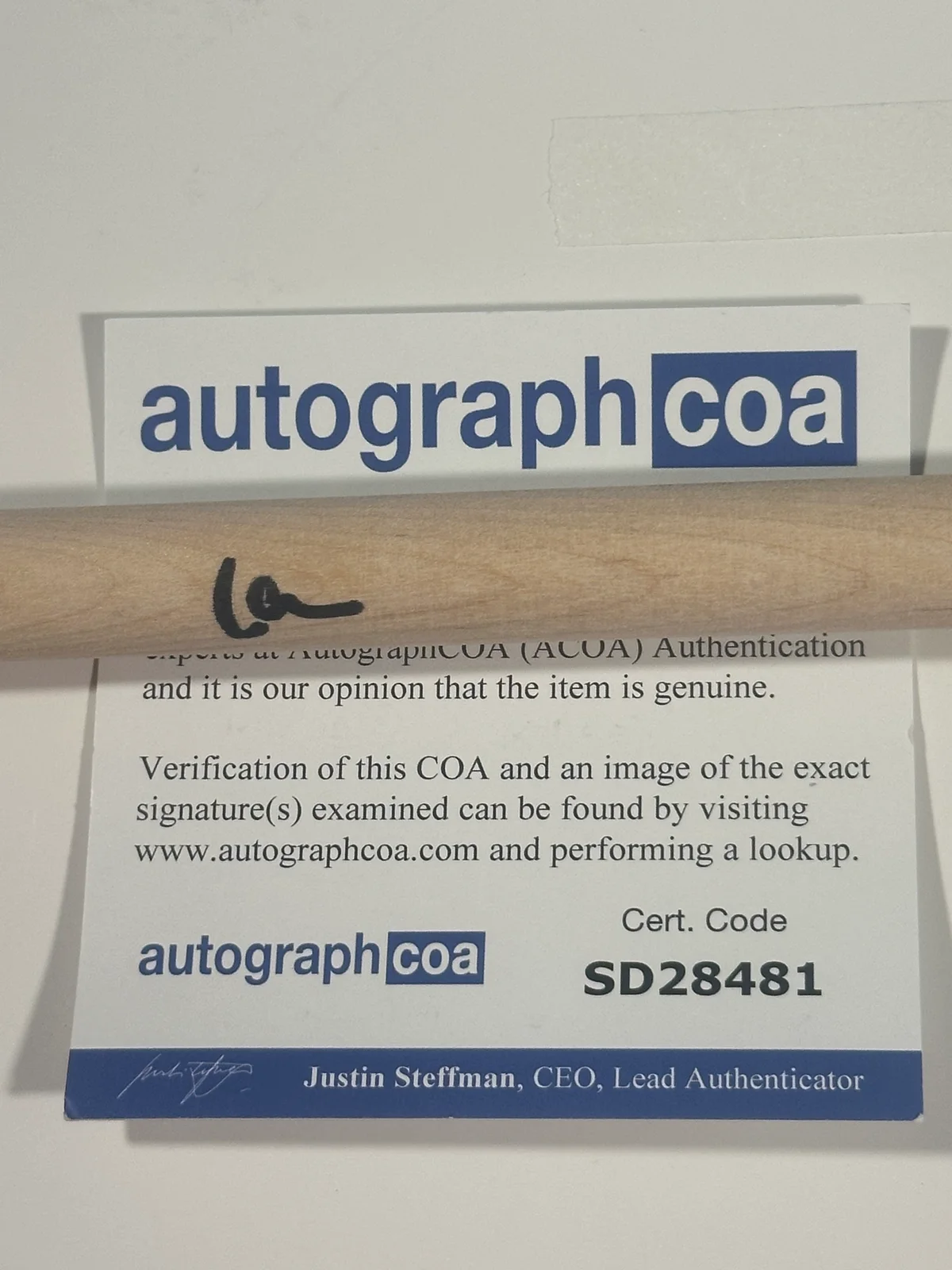 Lars Ulrich Signed Metallica Drumstick ACOA, image 5