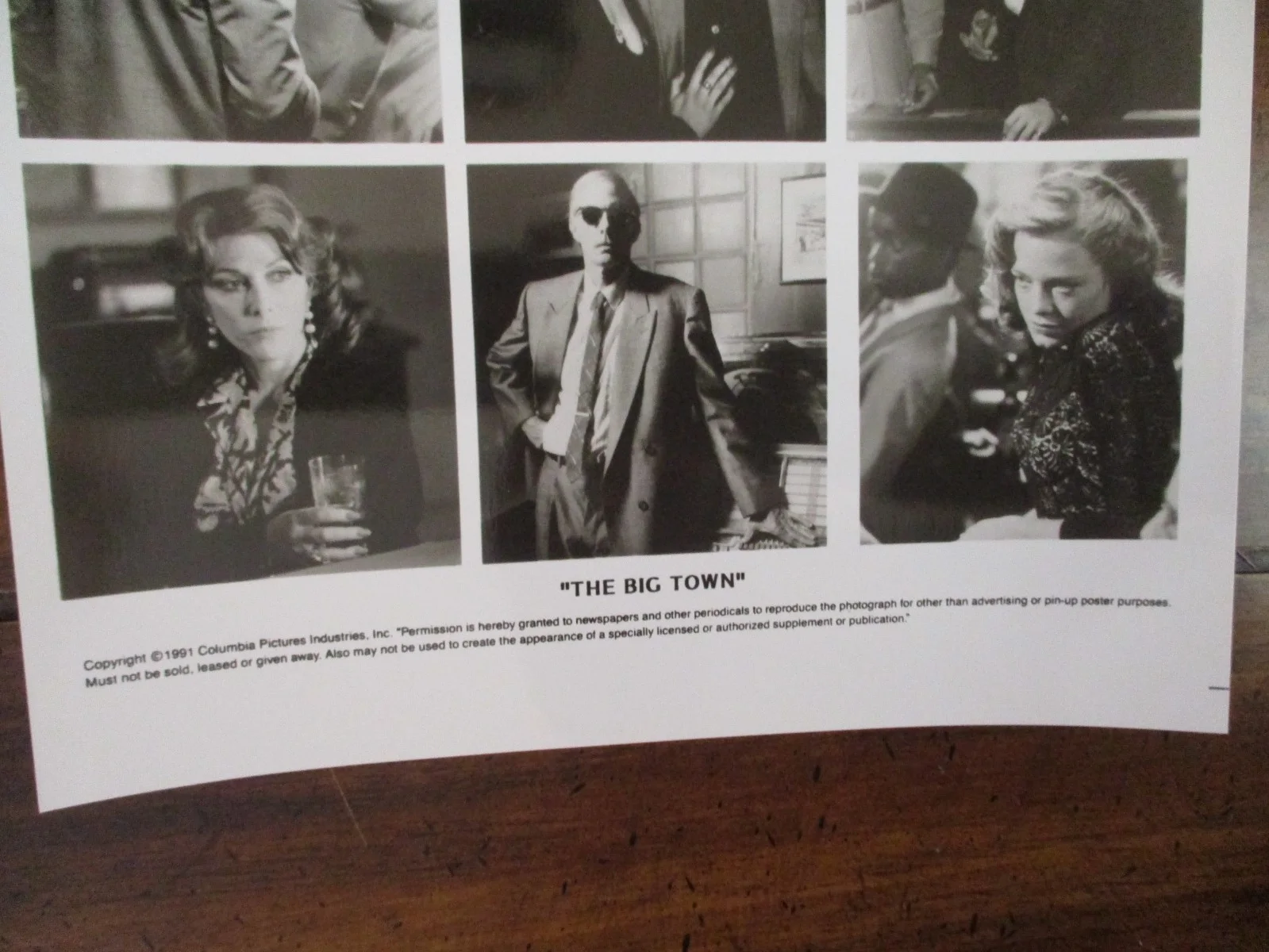Diane Lane/Tommy Lee Jones/Matt Dillon ("THE BIG TOWN")8 x 10 1991 B&W Photo, изображение 3