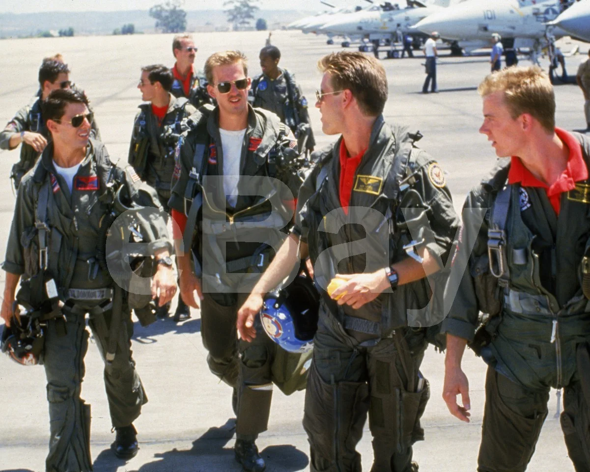 Top Gun (1986) Tom Cruise, Anthony Edwards, Whip Hubley, Barry Tubb 16x12 Photo, изображение 4