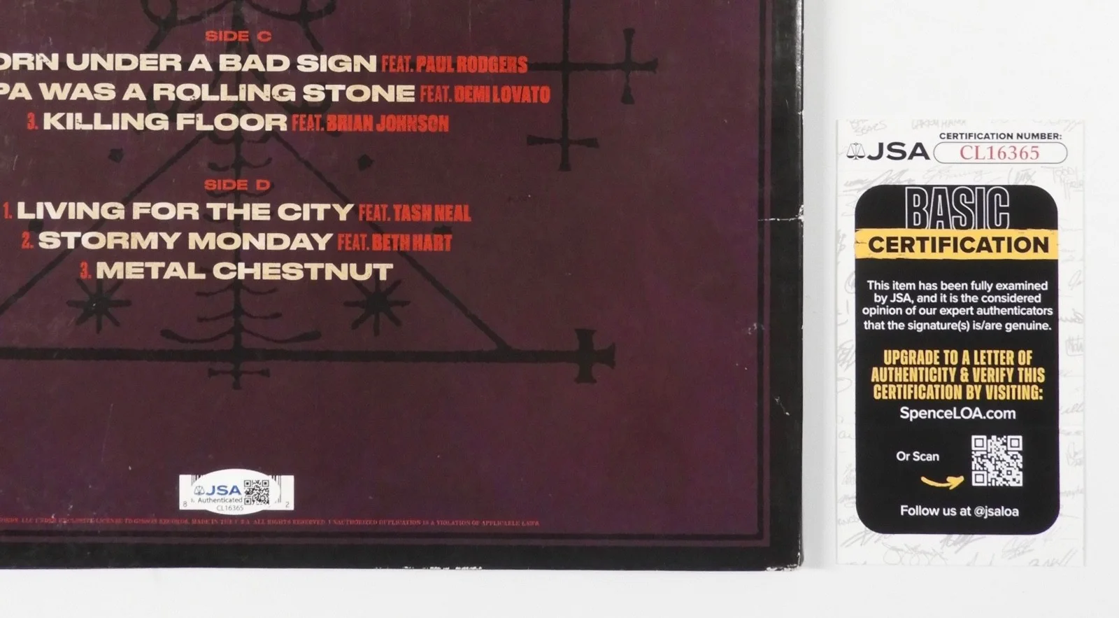 Slash JSA Signed Autograph Record Album Vinyl Orgy Of The Damned GNR, изображение 3