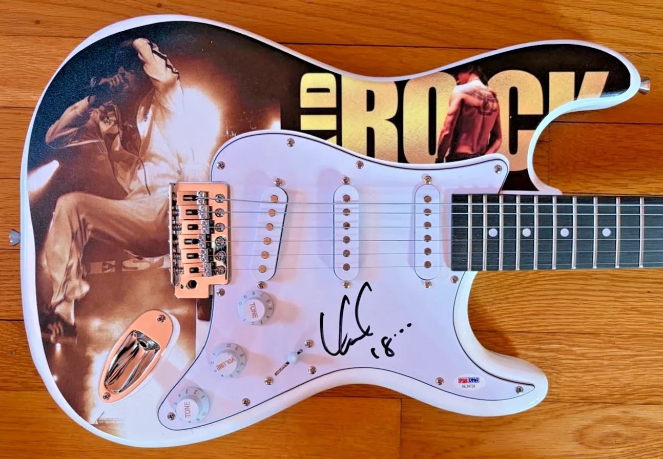 Kid Rock — KID ROCK SIGNED AUTOGRAPHED CUSTOM WRAPPED GUITAR ALL SUMMER DETROIT COWBOY PSA