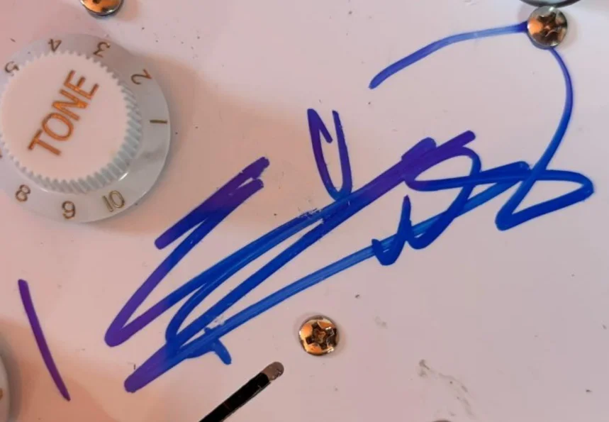 KEITH RICHARDS — KEITH RICHARDS SIGNED AUTOGRAPHED CUSTOM WRAP GUITAR ROLLING STONES JAGGER PSA, image 3