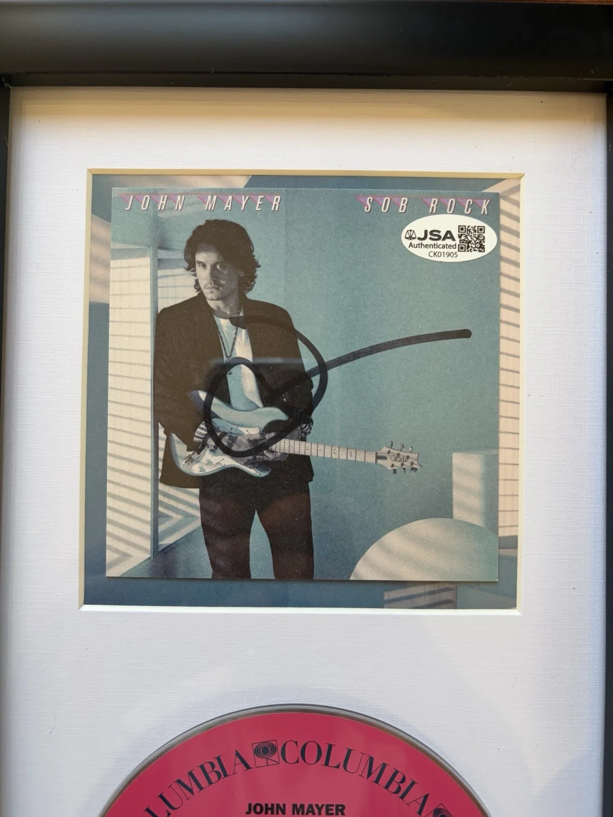 John Mayer Signed Framed CD Cover Hand Signed Autographed JSA COA, image 2