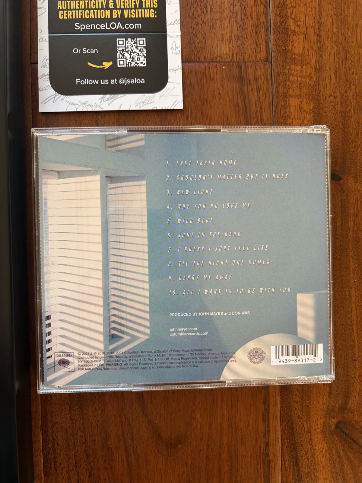 John Mayer Signed Framed CD Cover Hand Signed Autographed JSA COA, image 4