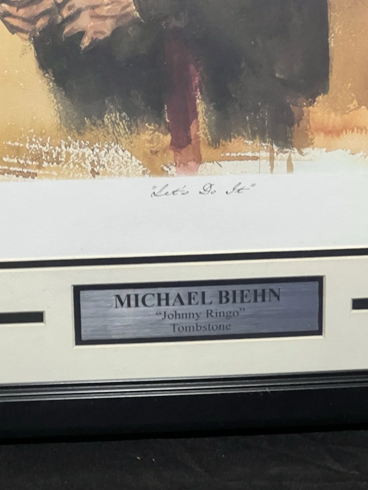 Michael Biehn — Michael Biehn Signed And Framed 20x24 Canvas Tombstone Johnny Ringo JSA, изображение 2