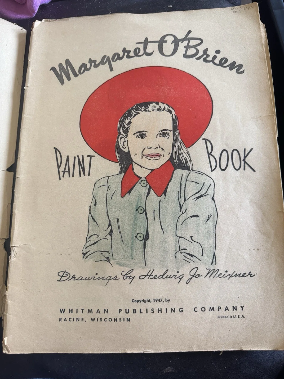 Margaret Obrien twice — Vintage 1947 Margaret O'Brien Coloring Book - Signed, Activity, Collectible, изображение 2