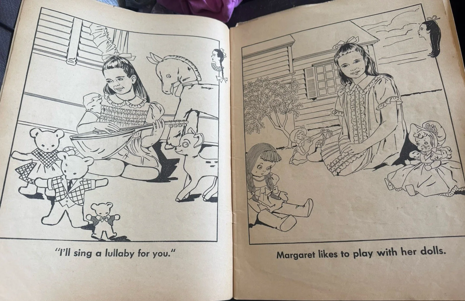 Margaret Obrien twice — Vintage 1947 Margaret O'Brien Coloring Book - Signed, Activity, Collectible, изображение 3