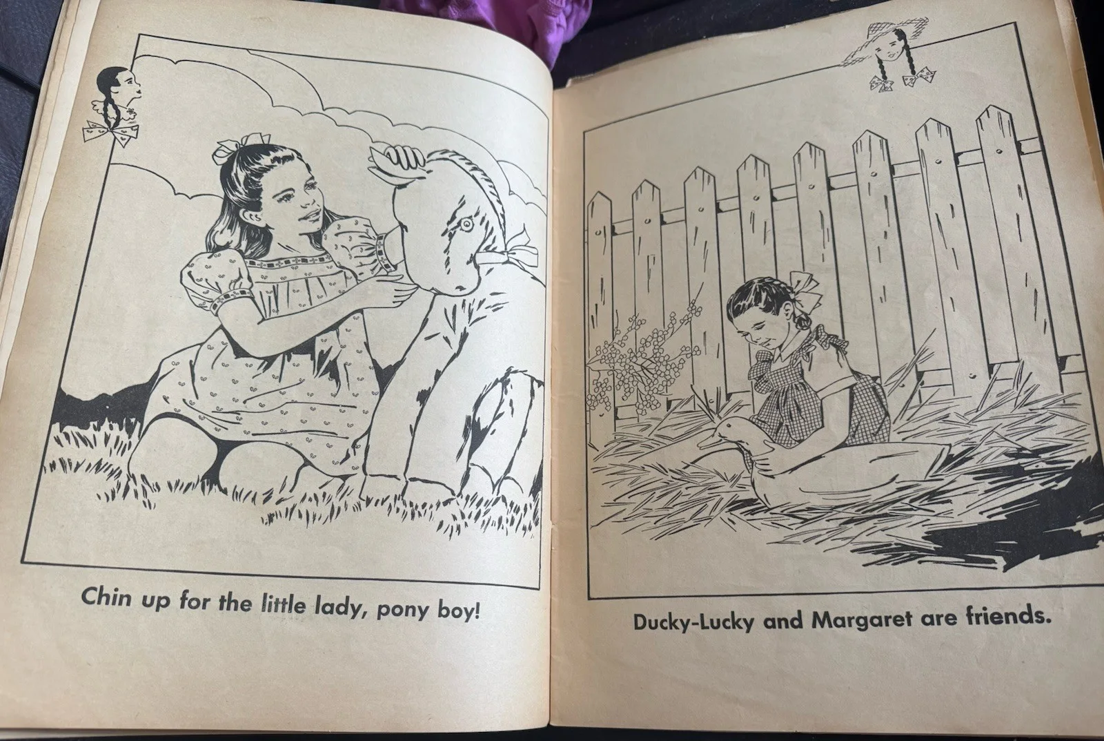 Margaret Obrien twice — Vintage 1947 Margaret O'Brien Coloring Book - Signed, Activity, Collectible, изображение 4