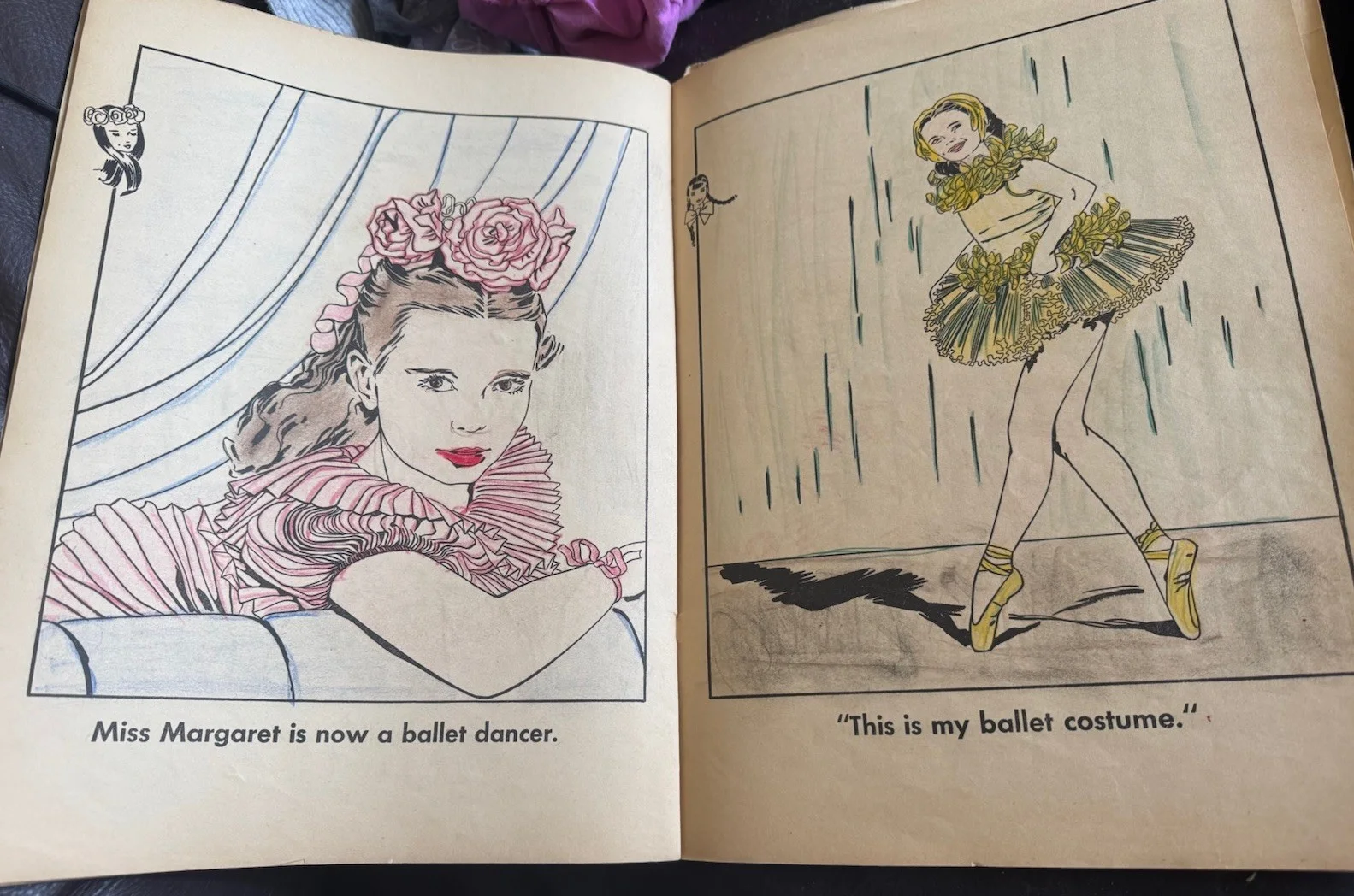 Margaret Obrien twice — Vintage 1947 Margaret O'Brien Coloring Book - Signed, Activity, Collectible, изображение 5