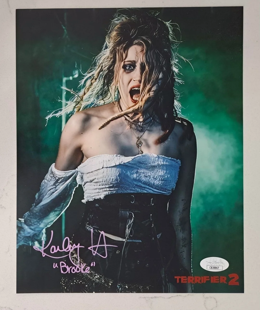 *KAILEY HYMAN as BROOKE* Signed/Inscribed Limited Terrifier 2 8x10 Photo JSA COA, image 3