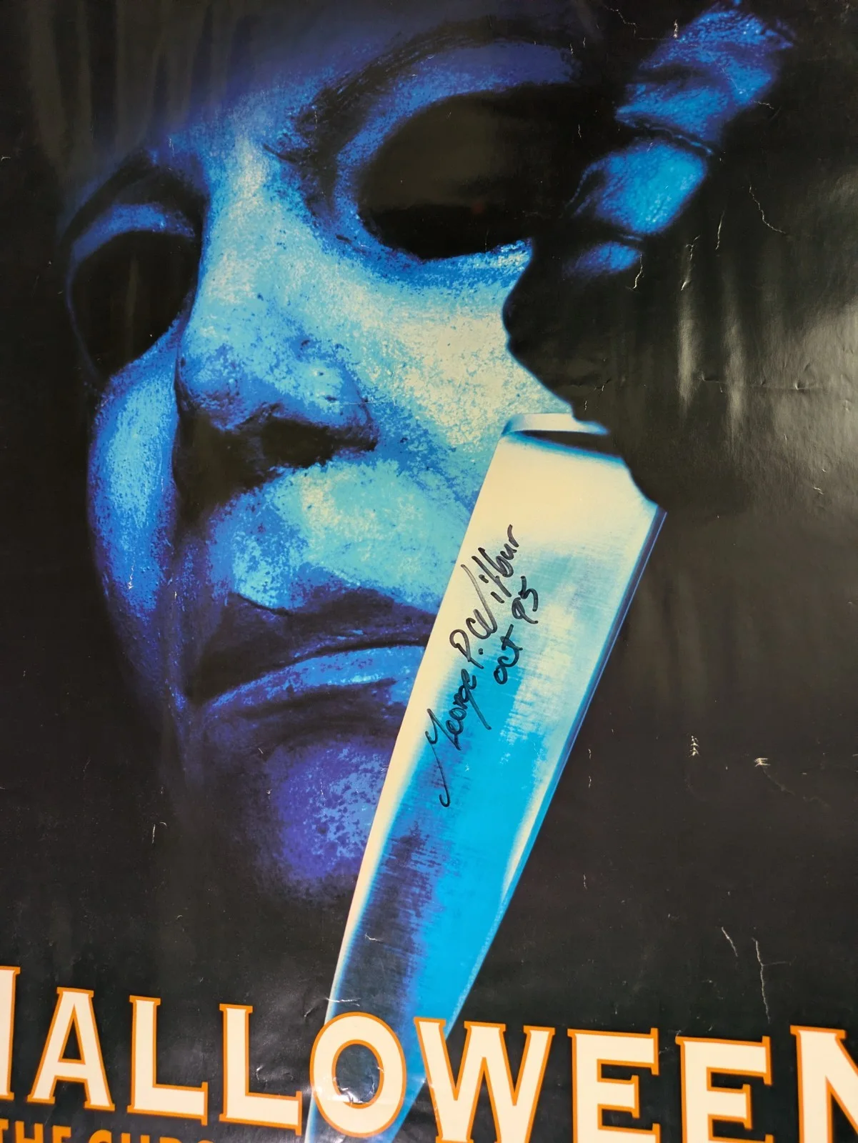Halloween Curse Of Michael Myers Original 27x40 Poster Signed George P Wilbur, изображение 2