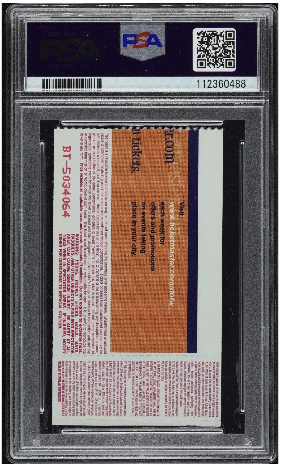 Linkin Park 2001 Band Signed Ticket Period Autograph PSA/DNA Bennington RIP Rare, image 3