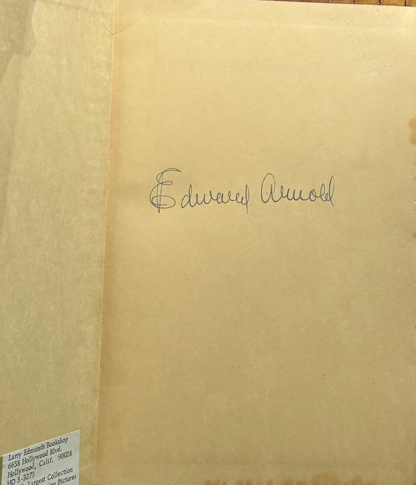 EDWARD ARNOLD—SIGNED Memoir—Capra•Sturges•Marx Bros•Mae West•Von Sternberg•, изображение 2