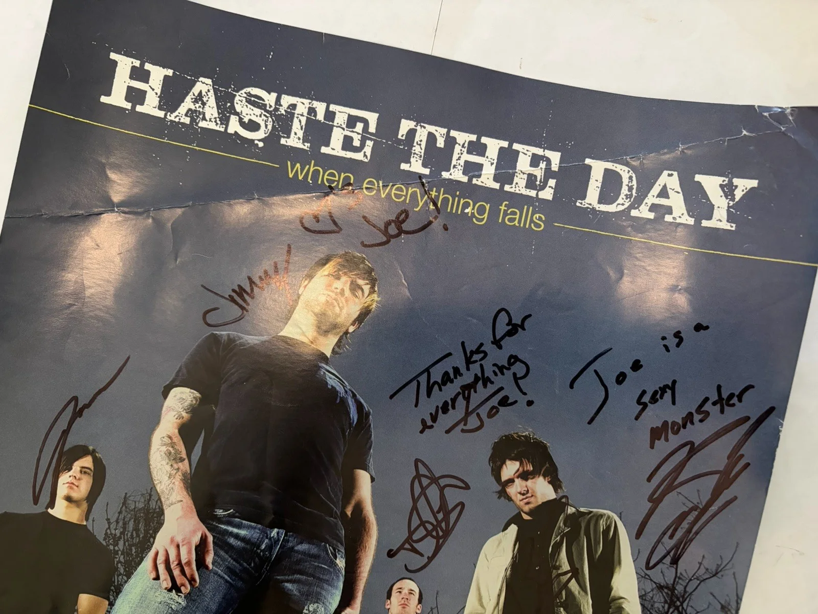 Haste The Day When Everything Falls Signed Autographed Concert Venue Poster Rare, изображение 3