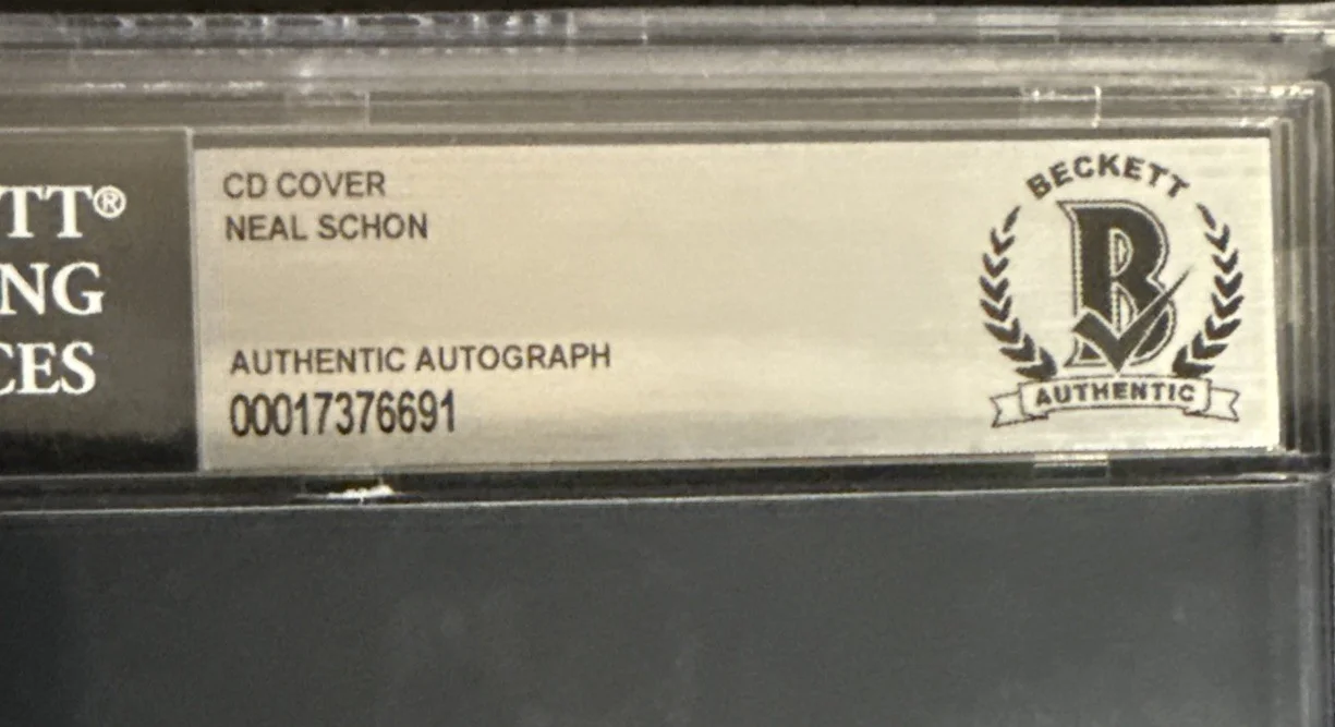 Journey - Neal Schon Signed CD Art Card - Beckett BAS Encased, изображение 3