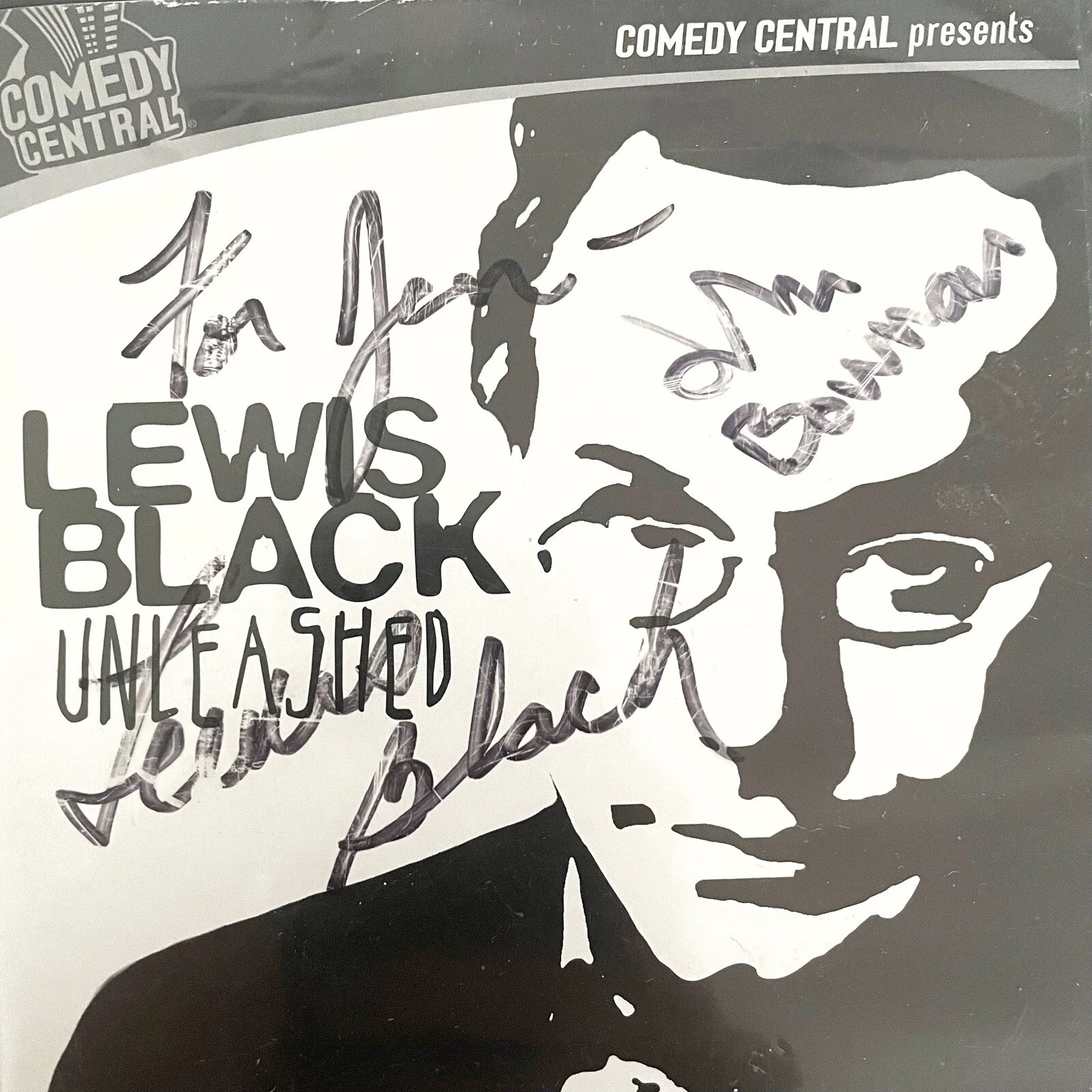 Lewis Black, John Bowman — Lewis Black Unleashed John Bowman Signed Autographed DVD Comedians, image 2