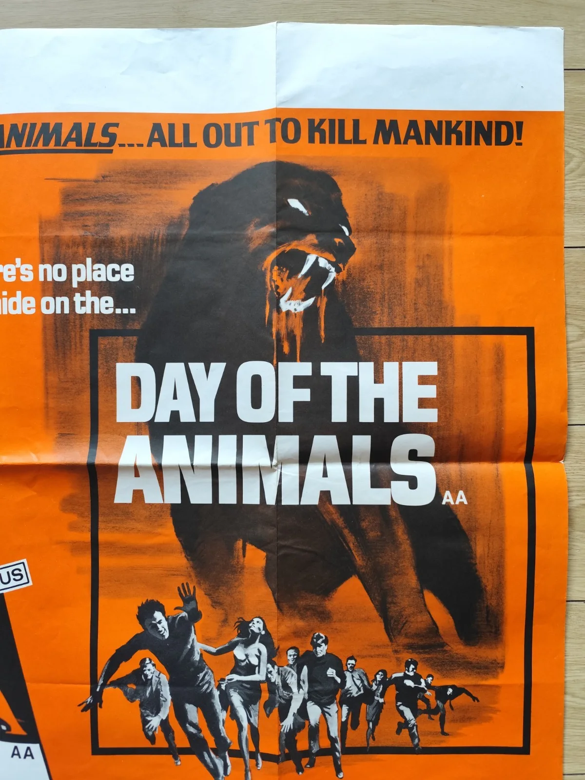 🎯 The Car / Day of the Animals – UK Quad – Double Bill Horror – 70s – Folded, изображение 3