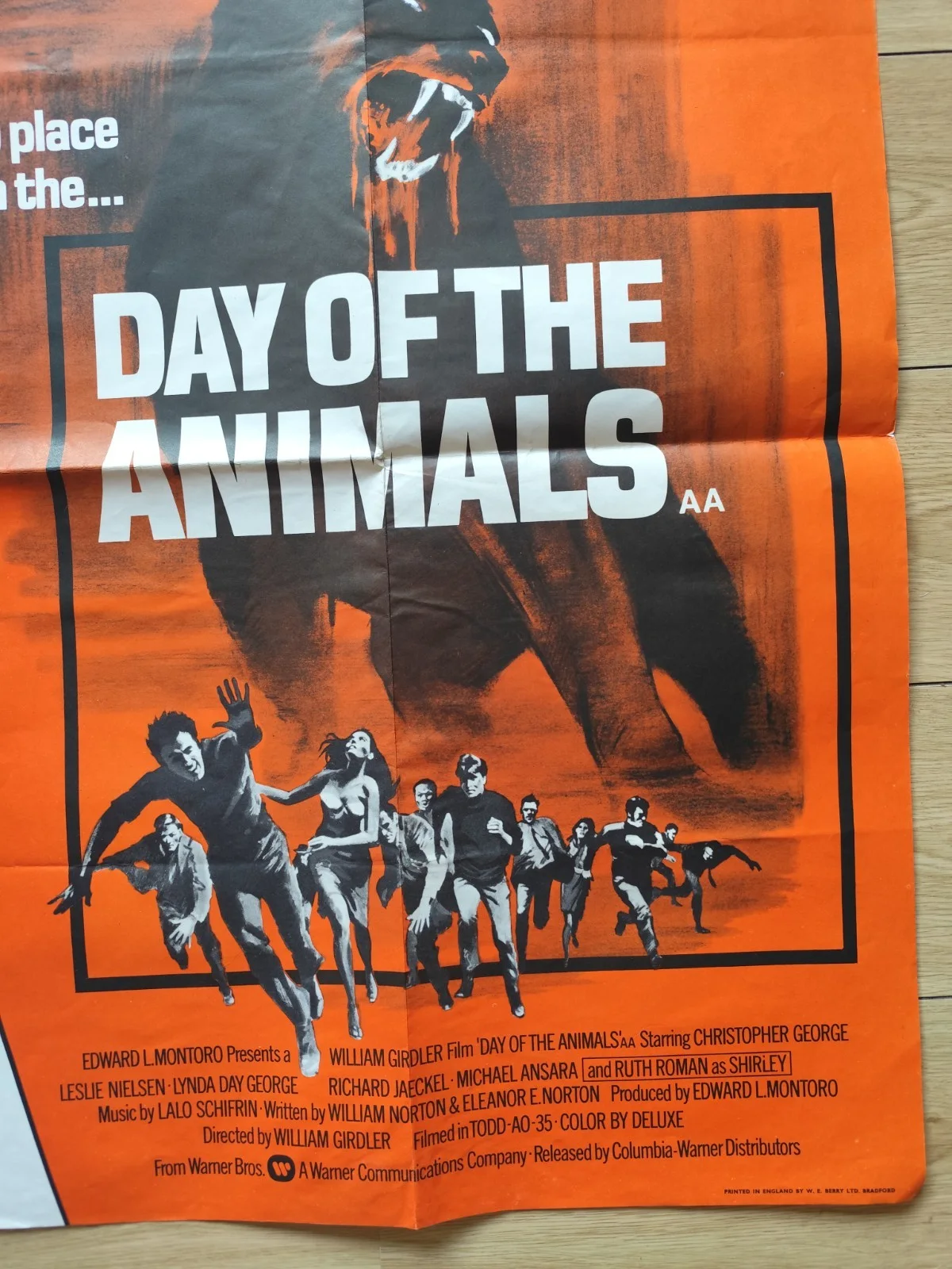🎯 The Car / Day of the Animals – UK Quad – Double Bill Horror – 70s – Folded, изображение 4