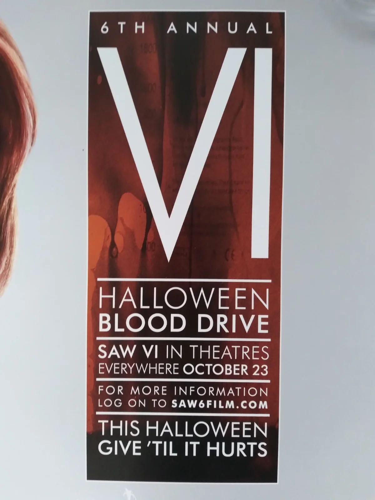 Saw VI original movie 2009 poster US one sheet, изображение 2