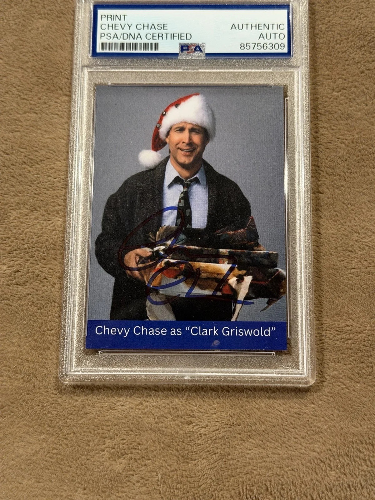 Chevy Chase — Chevy Chase Signed Christmas Vacation Card Clark Griswold PSA/DNA Autograph, изображение 2