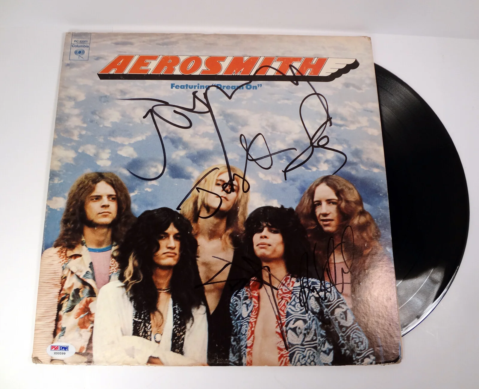 Aerosmith — Aerosmith Complete Band Signed Autograph Dream On Vinyl Record Album PSA/DNA COA, изображение 2