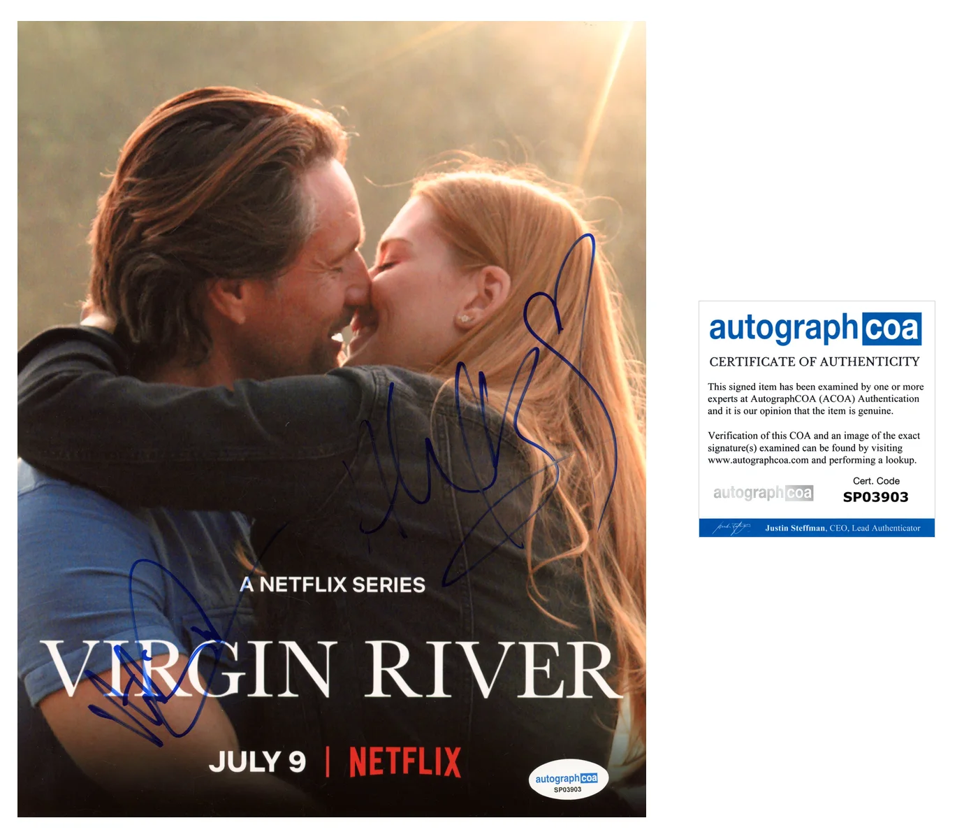 Martin Henderson Breckenridge Virgin River Autographed Signed 8x10 Photo ACOA, image 2