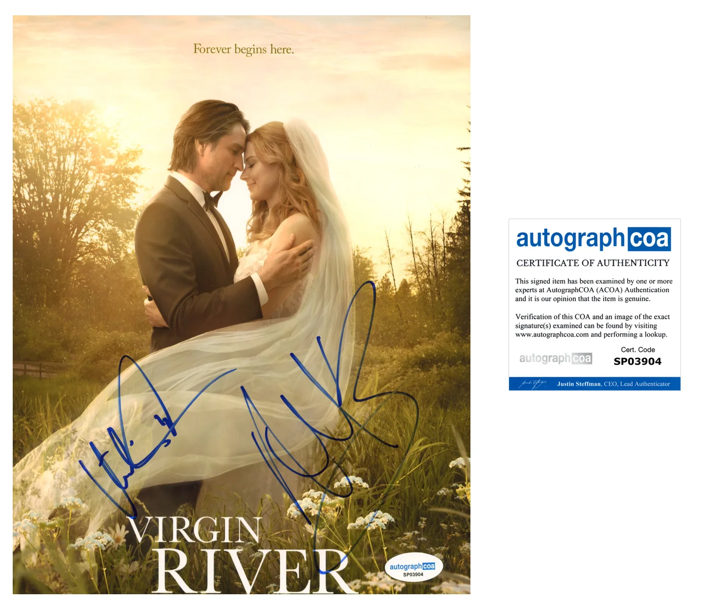 Martin Henderson Breckenridge Virgin River Autographed Signed 8x10 Photo ACOA, image 2