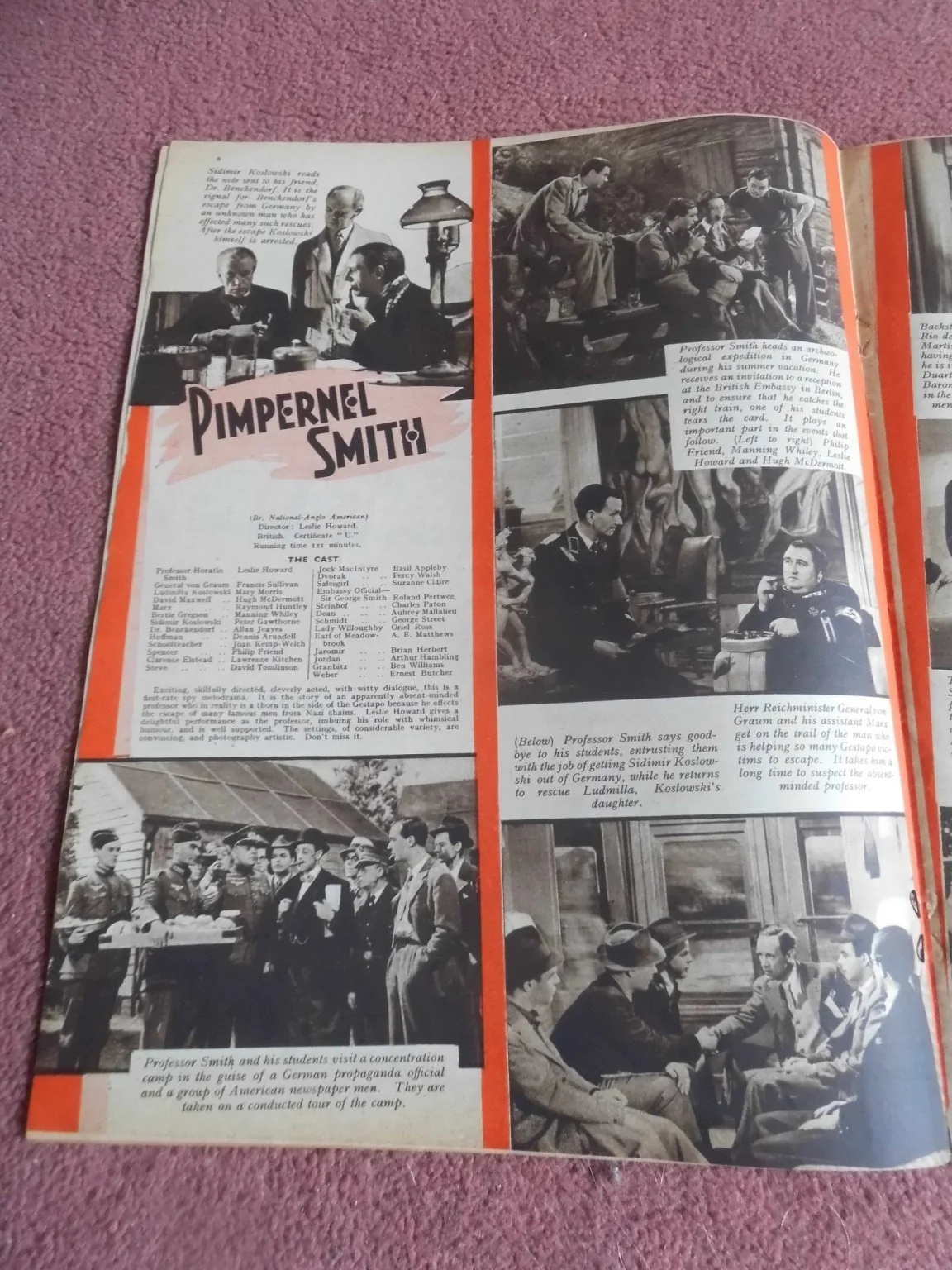 IRENE DUNNE, LESLIE HOWARD, VERONICA LAKE in 1941 PICTURE SHOW UK mag, изображение 3