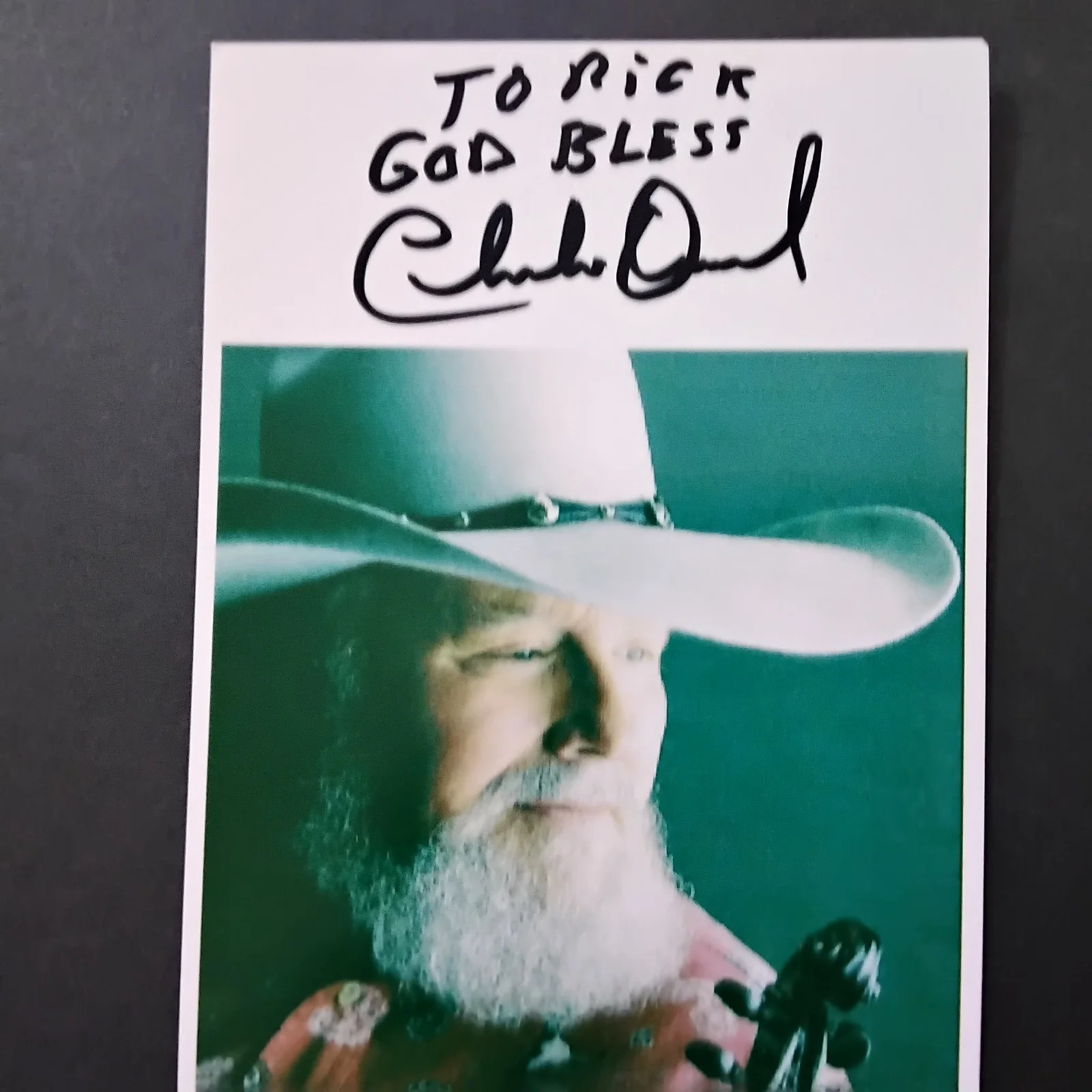 Charlie Daniels SIGNED Photo Country Singer Devil Went Down Georgia Urban Cowboy, изображение 2