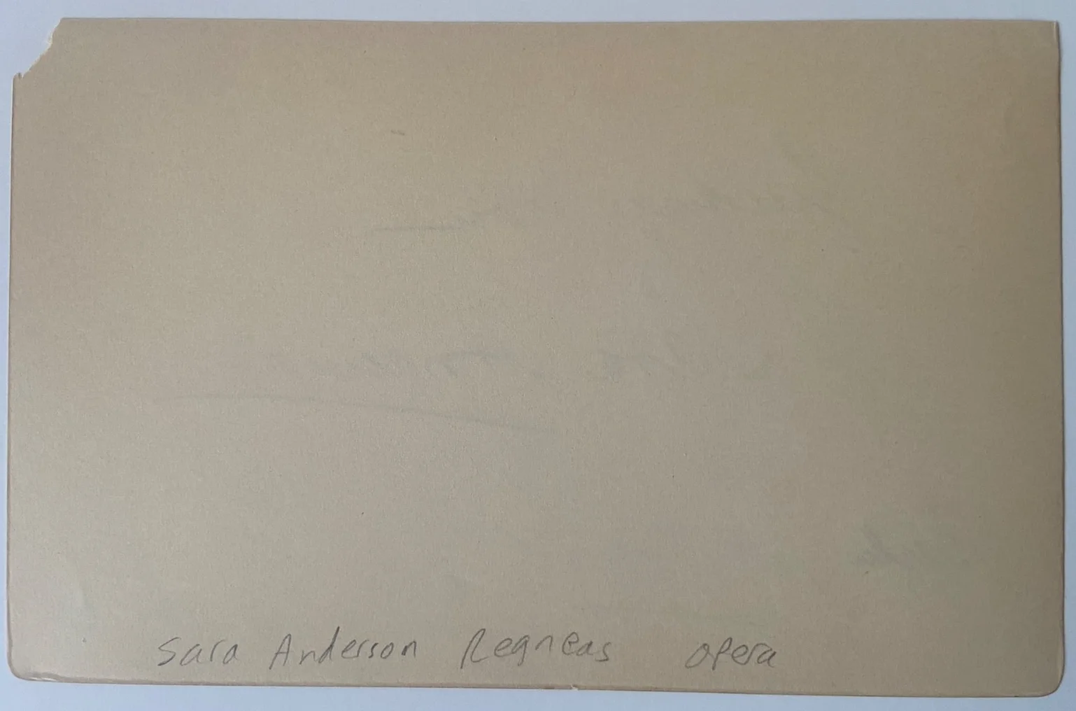 Sara Anderson Regneas-Opera Singer- 1907 Signed Album Page, изображение 2