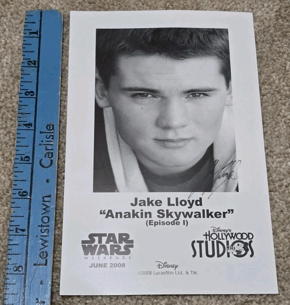 Jake Lloyd as Anakin Skywalker 8.5x5.5 Signed Photo, 2008 Star Wars Autograph, изображение 2