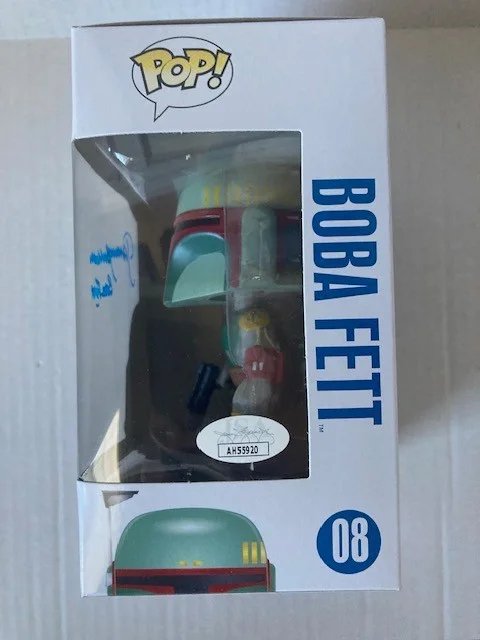 jeremy bulloch — Jeremy Bulloch Signed Autographed BLUE Star Wars BOBA FETT FUNKO Pop! Figure JSA, изображение 3
